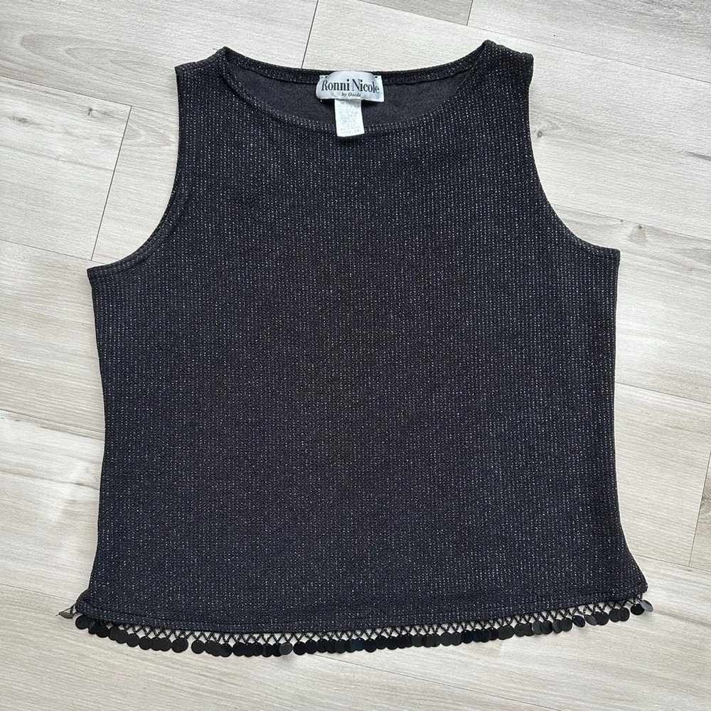 ronni nicole 90s sparkle sequin tank top